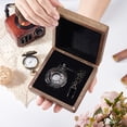 thumbnail image 3 of Wood Commemorative Coin Boxes Coin Display Boxes Square Coconut Brown 103.5x102.5x39.5mm Inner Diameter: 66x15mm, 3 of 6