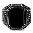 thumbnail image 2 of Anillo de hombre con piedra preciosa de ónix negro grande pulida Sailing Electrónica, 2 of 5