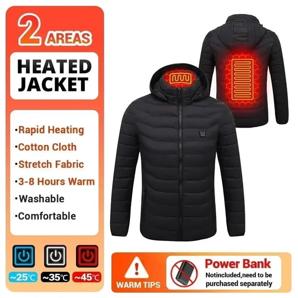 Chaqueta calefactora eléctrica para mujer, abrigo térmico de 21 áreas, ropa de algodón calentable para exteriores, Invierno
