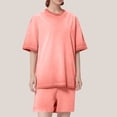 thumbnail image 3 of dazeni Women's Oversized T Shirts Fashion Workout Plus Size Crewneck Tops Short Sleeve Tops Casual Loose Basic Tee Shirt Beach Vacation Gym Clothes 2025 S-5XL, 3 of 4