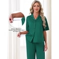 thumbnail image 2 of DARING DIVA Women's Maternity Nursing Pajama Sets Breastfeeding Button Down S Deep Green, 2 of 7