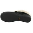 thumbnail image 4 of Clarks Womens Slipper Suede Leather Knitted Collar Clog Slippers - Plush Faux Fur Lining (8, Black Suede), 4 of 4
