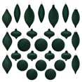 thumbnail image 2 of Christmas Tree Ornaments Green Velvet, Pack of 27Pcs Flocked Xmas Balls Ornament Decorations Assortment, 2 of 5