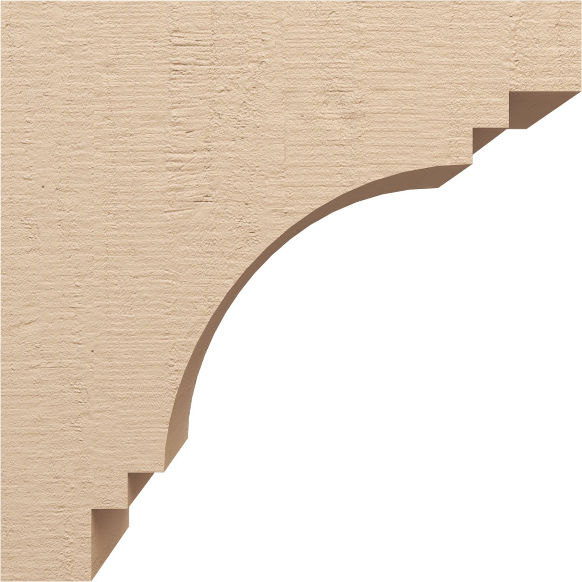 11"W x 22"D x 22"H Classic Pescadero Rough Cedar Woodgrain TimberThane Corbel, Primed Tan