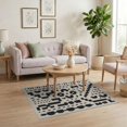 thumbnail image 3 of ODIKA 4'x6' Cream Gray Geometric Abstract Design Washable Area Rug Modern Inspired Pattern Motif for Bedroom, Reading Nook, Pet Friendly & Non-Shedding, 3 of 7