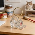thumbnail image 6 of Pet Hair Storage Keychain - Cute Cats Shaped Clear Box Keychain,Pets Hair Memorial Locket Pendant Jewelry for Dog Cats Remembrance Gift, 6 of 7