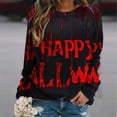 thumbnail image 2 of Sudadera con estampado de terror de Halloween en 3D de Harajuku, sudaderas con cuello redondo con estampado de sangre roja, ropa de moda para mujer, sudadera, 2 of 5