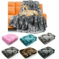 Fuzzy Faux Fur Throw Blanket Soft TieDyeing Blanket for Bed Couch