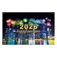 thumbnail image 2 of 2026 New Year backdrop, Happy New Year party decoration atmosphere hanging cloth, photo background., 2 of 4
