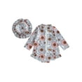 thumbnail image 1 of xiaxaixu Kids Girls Rash Guard Swimsuit Bodysuits Floral Print Zipper Long Sleeve Sun Protection Bathing Suit with Cap, 1 of 8