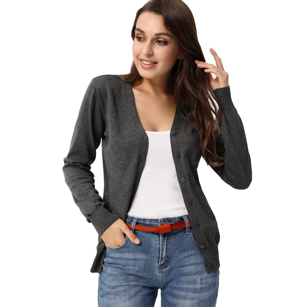 Grey button down cardigan hotsell