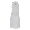 thumbnail image 5 of Oplxuo Women Sequin Dress Sparkly Halter Cocktail Party Club Dresses Elegant Ruched Bodycon Dresses Streetwear, 5 of 6