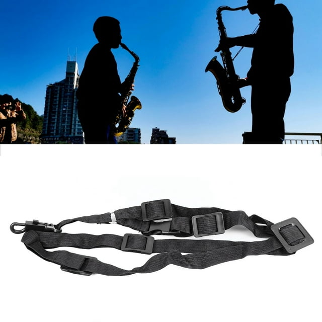 Saxophone Harnais Sangle Réglable Saxophone Épaule Ceinture Sangle Saxophone pour Soprano Alto Basse Saxophones