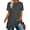 Gray, variant on Women T-Shirts Summer Short Sleeve Tops Casual Loose Tunic Tops Side Split Ladies Comfortable Crewneck Tops Blouse Gray XL