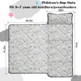 thumbnail image 5 of Unicorn and Planet Gray Pattern Teens Toddler Nap Mat with Pillow, Sleeping Mat Bag for Preschool Daycare 51"x22", 5 of 6