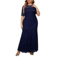 thumbnail image 5 of APEXFWDT Women's Plus Size Formal Maxi Dresses Lace Embroidery Empire Waist Ball Gowns for Evening Party Women Bridesmaid Wedding Guest Dresses, 5 of 7