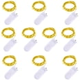 thumbnail image 1 of Juego de 10 guirnaldas de luces LED de 2 m, 20 LED, funciona con pilas, alambre de cobre, impermeables, para decoración de interiores y exteriores, ideal para bodas, fiestas, Navidad, bricolaje, color, 1 of 5