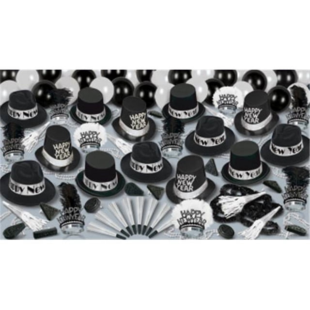 Beistle 88805BKS50 - Grand Deluxe Silver Party Assortment For 50