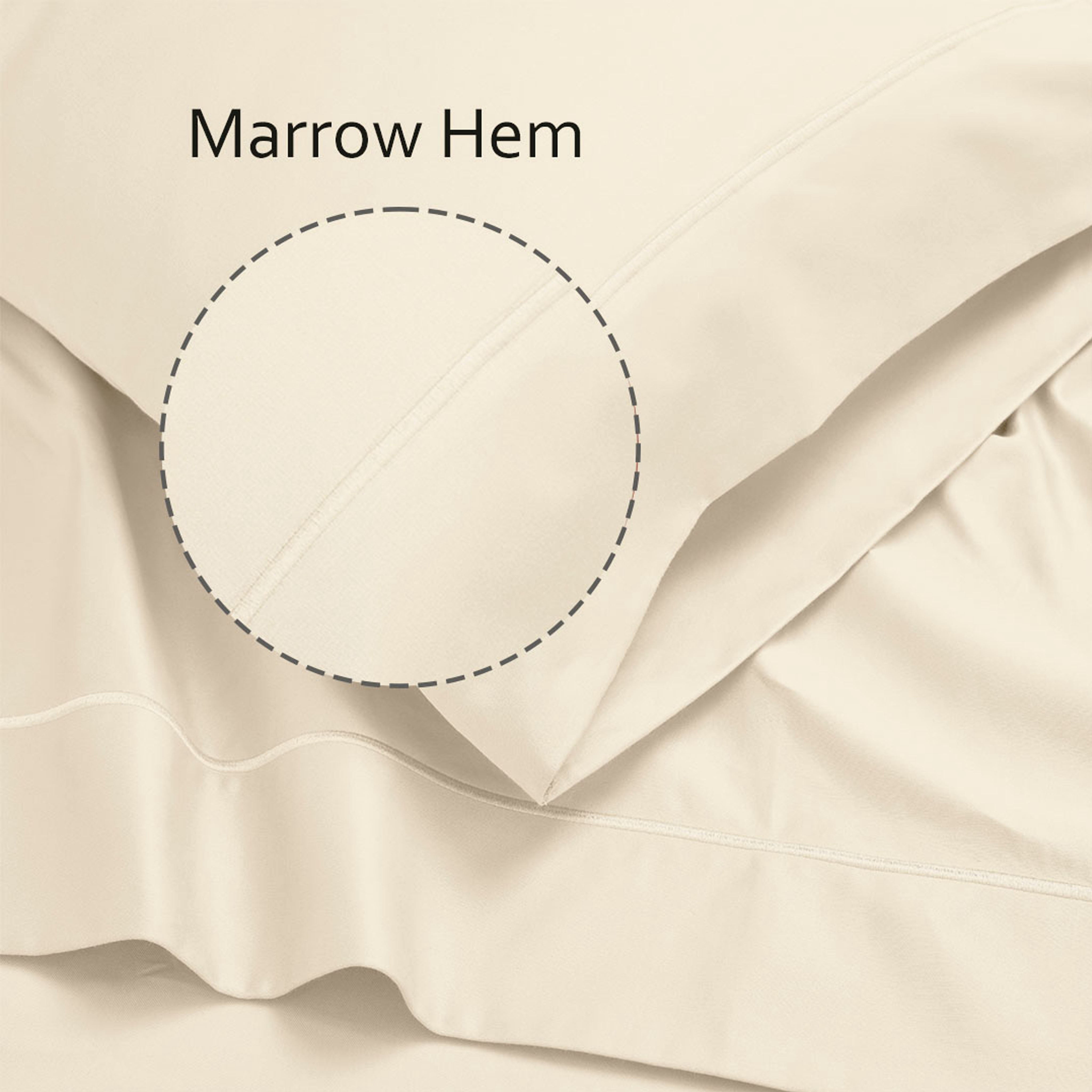 Superior Egyptian Cotton Embroidered 650 TC Deep Pocket Sheet Set, California King, Ivory