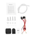 thumbnail image 1 of 12V Pair Horn Red Compact Super Tone Loud Blast 139‑170DB Universal for Motorcycle Car, 1 of 3