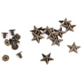 thumbnail image 2 of 10 remaches de estrella de metal con forma de estrella para bolsos, zapatos y decoración de cuero (bronce de 14 mm), 2 of 14
