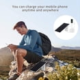 thumbnail image 5 of Cargador de Panel Solar para Teléfono Móvil Mini Paneles Solares Portátiles de 2 W con Cable de Carga 2 en 1 IP65 para Acampar con Mochila, 5 of 5