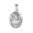 thumbnail image 2 of 925 Sterling Silver Necklace w/ Our Lady of Guadalupe Oval-Shaped Pendant Charm, 2 of 4