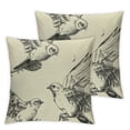 thumbnail image 2 of Jiayy 2pcs Throw Pillow Cover Soaring White Pigeons Engraved Birds in Flight Vintage Home Decor Pillowcase 18x18 Inch Cushion Cover for Sofa Couch Bed and Car, 2 of 6