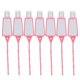 thumbnail image 1 of Botella de jabón líquido portátil con funda de silicona, juego de botellas de viaje vacías con bolsillo, 30ml x 7 Uds. (soporte rectangular para botella rosa), 7 Uds., 1 of 8