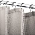 thumbnail image 1 of Cortina de ducha tipo gofre de 180 x 180 cm, cortinas de ducha de tela resistente con tejido tipo gofre, cortinas de ducha de baño de calidad hotelera (caqui), 1 of 5