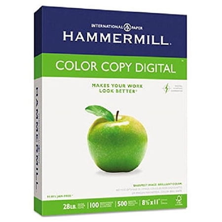 Hammermill Color Copy Paper, 100 Brightness, 28lb, 8-1/2 x 11, Photo White, 500/Ream (6 pack)