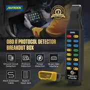 AUTOOL Automotive 16 Pin OBD2 Protocol Diagnostic Detector ,Breakout Box OBD line Tester for OBD2 Scanner, Car Code Reader, Car Computer Reader