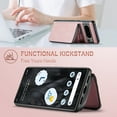 thumbnail image 3 of for Google Pixel 9 Pro XL Wallet Case, Minimalist Luxury PU Leather Magnetic Detachable Credit Card Holder, 2 in 1 Zipper ID Cash Slot, Magnetic Closure Kickstand Folio Flip Slim Cover,Pink, 3 of 7