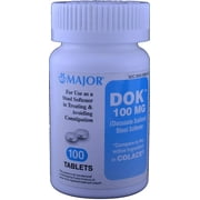 3 Pack Major Dok 100 Mg Docusate Sodium Crushable, 100 Tablets each