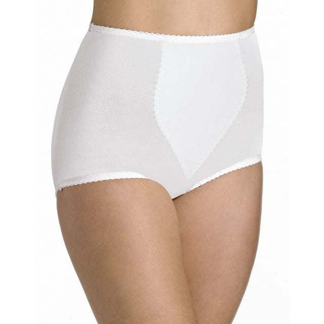 Bali Stretch Cotton Light Control Brief 2-Pack, 3XL, 2 White