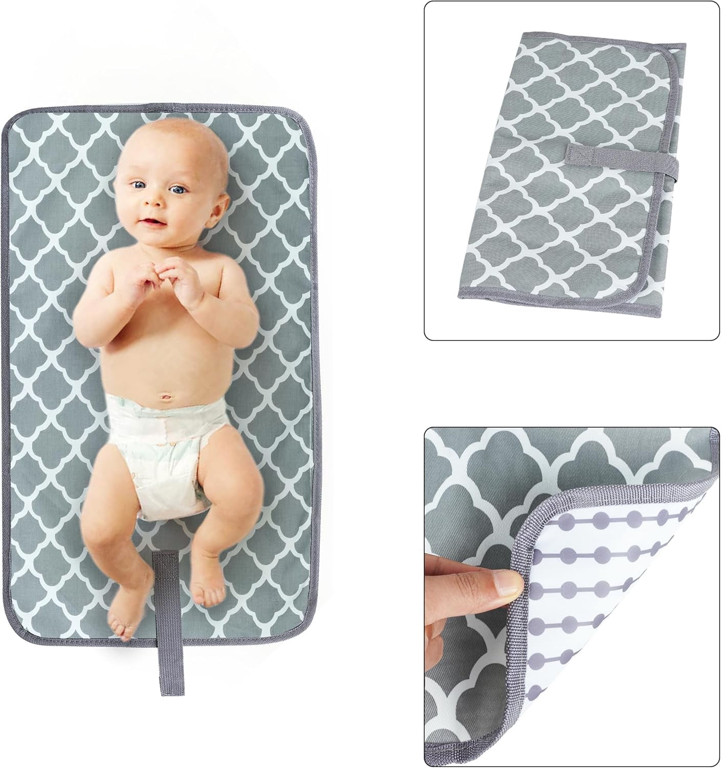 Artemisa - Baby Diaper Caddy Organizer - Includes Changing Mat - Changing table organizer - Baby Baskets for Newborn - Car Diaper Caddy Organizer - Baby Organizer for nursery (Gray)