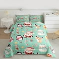 thumbnail image 2 of Feelyou Santa Claus Child Full Size Comforter Sets, Merry Christmas Bedding Comforter Set, Kawaii Cartoon Style Reversible Bedding Sets, Microfiber Bedroom Decor, 3pcs, 2 of 8