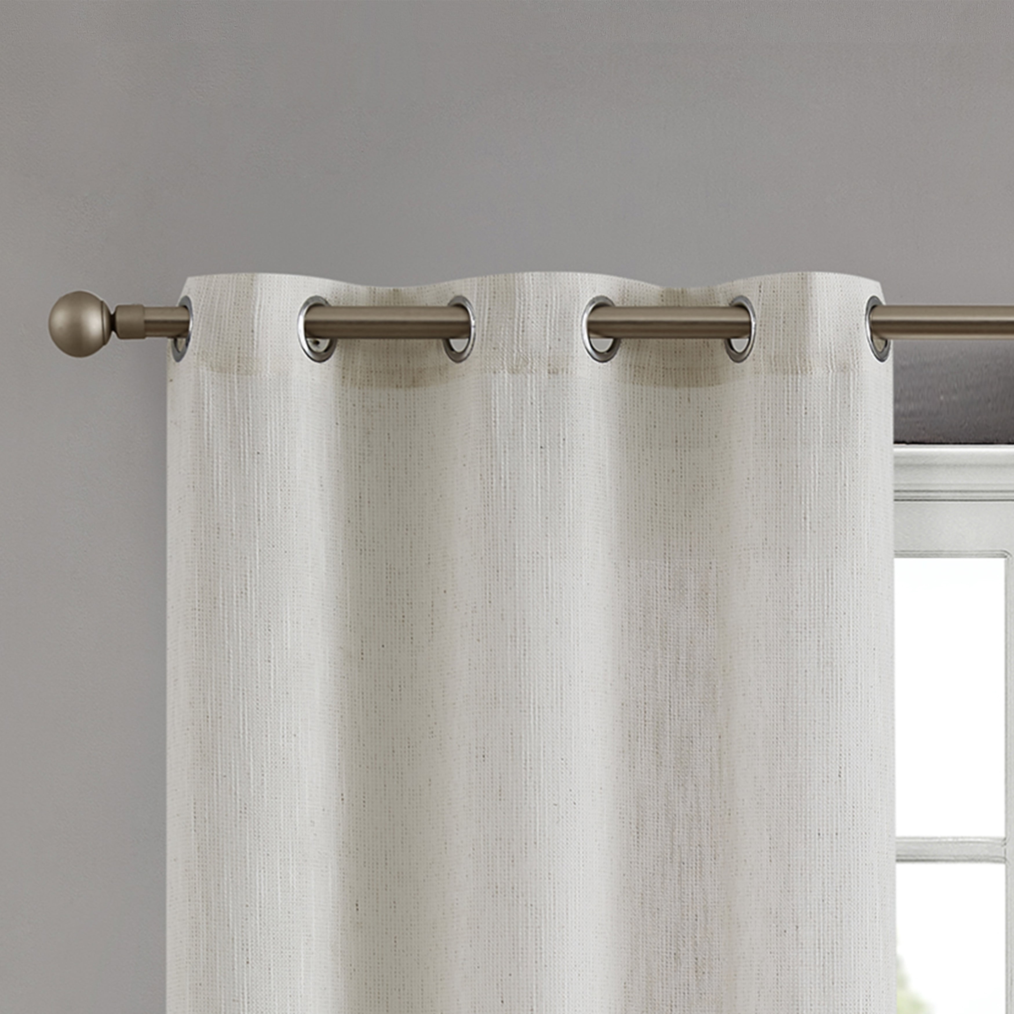 Creative Home Ideas Contemporary, Modern Grommet Light Filtering Curtain Panel, 38 in x 96 in (2 Panels)