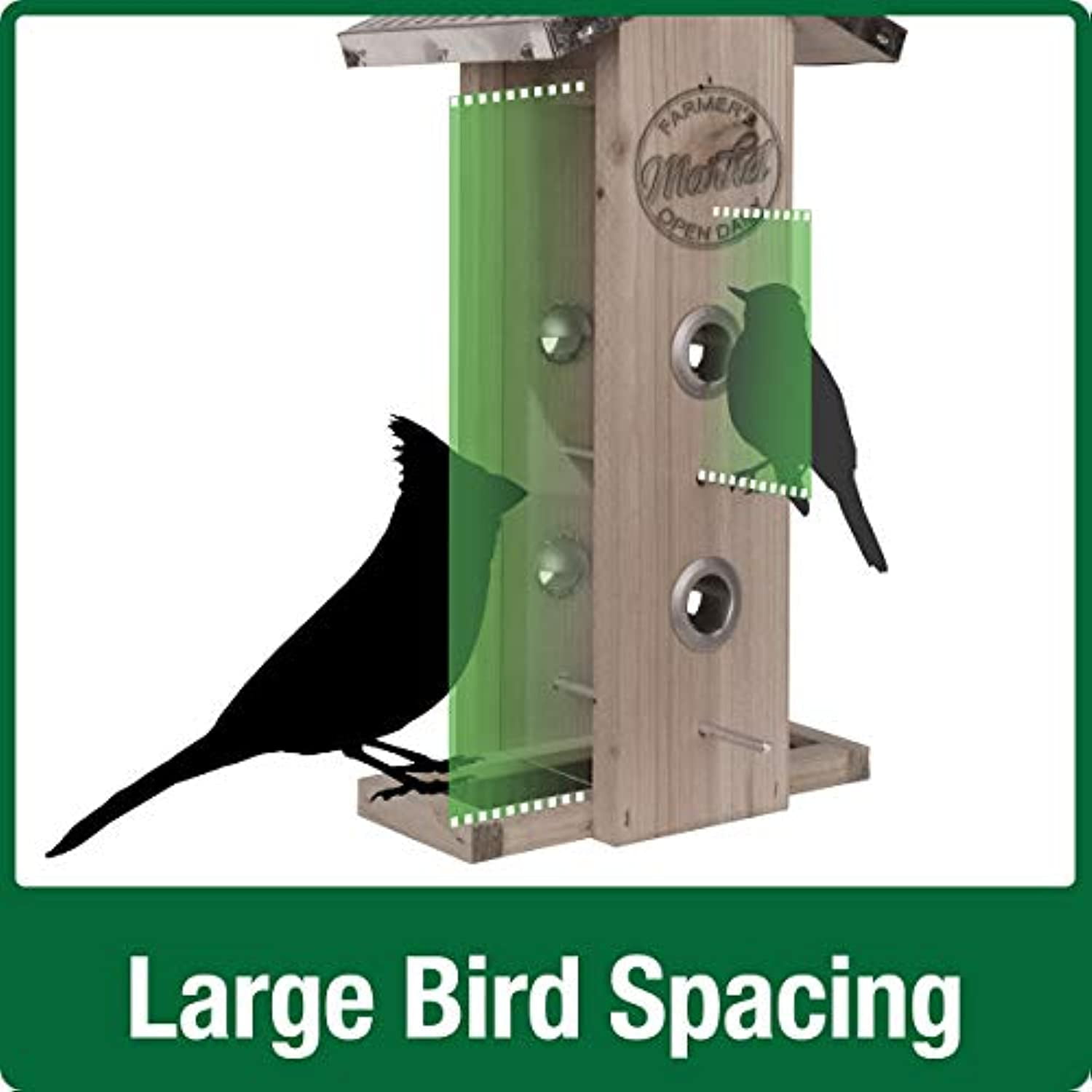 Natures Way Bird Products WWGF1 1.5 qt. Galvanized Weathered Vertical Feeder - 14 x 7 x 8.25 in.