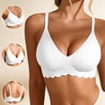 thumbnail image 4 of Njagoc3 Wireless Push Up Bras for Women Solid Color Lace Trim Breathable Adjustable Straps Everyday Bra, 4 of 6