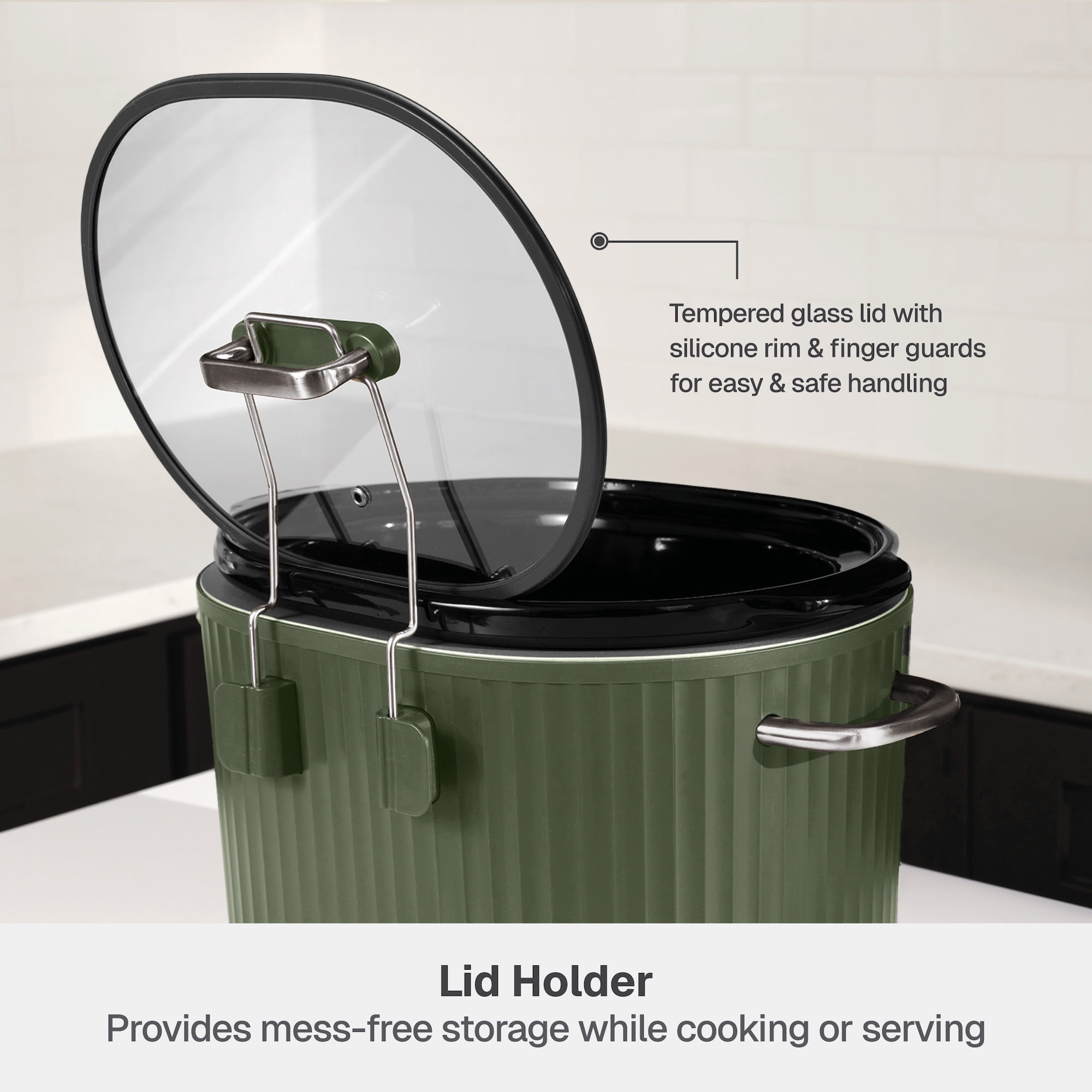 Thyme & Table 6QT Programmable Slow Cooker, Dusty Moss