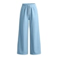 thumbnail image 7 of women's pants Baeitkot Women Fashion Solid Color Loose Elastic Waist Drawstring Strap Cargo Long Pants, 7 of 7