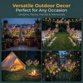 thumbnail image 5 of Rirool 2-Pack Purple Solar Peony Flower Garden Stake Lights, Warm White LED Outdoor Waterproof Decorative Lights with Auto On/Off for Yard Lawn Patio Pathway Walkway Flower Bed Decor, 5 of 8