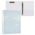 thumbnail image 3 of Minimalist Bird Pattern 12.4x10.6in PVC Round Ring Binders, 2-Pack, D-Ring 3-Hole, Metal Clip, 3 of 10