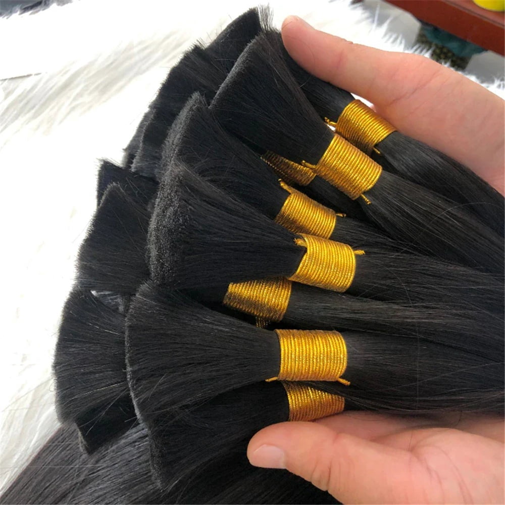 Straight Human Hair Braiding Bulk Hair Extensions 50g/Bundles No Weft Brazilian Remy Hair