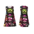 thumbnail image 6 of Defioc Monstrous Cartoon Characters Pattern Women's Summer Dresses 2025 Beach Casual Sleeveless Tank Loose Sundress Beach Vacation Clothes with Pocket -Small, 6 of 7