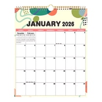 2026 Wall Calendar 14"x11" - Hanging Spiral Bound 12 Month Calendar | Magnetic Fridge Calendar for Home School Office (Style A)