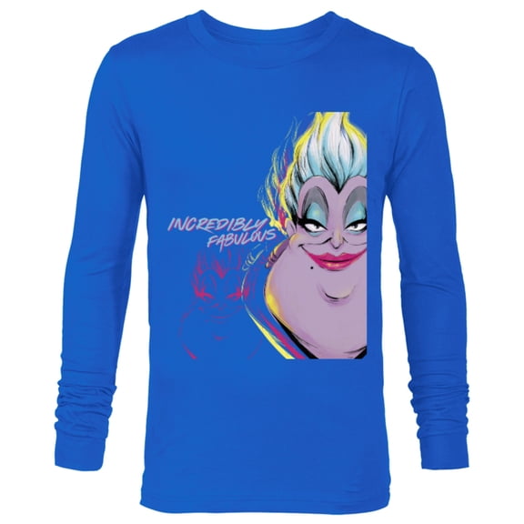 Disney Villains the Little Mermaid Ursula Totally Fabulous - Long Sleeve T-Shirt for Men - Customized-Navy