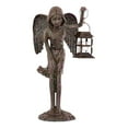 thumbnail image 3 of Angel Girl Antique Bronze Metal Garden Sculpture with Lantern, 3 of 3
