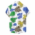 thumbnail image 5 of Tisuna Casual Summer Shirts For Men Floral Print Short Sleeve Lapel Collar Tops Comfortable Leisure Men'S Button Down Hawaii Shirts Green Size L, 5 of 5